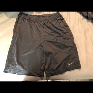 Grey Nike Basketball Shorts w/White Accent